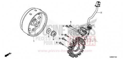 GENERATRICE/VOLANT MSX125D de 2013